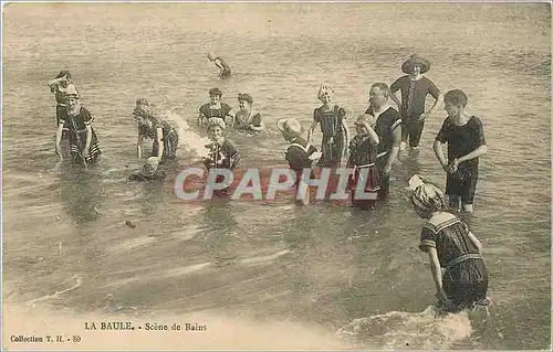 Cartes postales La Baule Scene de Bains Folklore