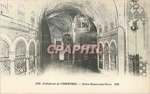 Cartes postales Cathedrale de Chartres Notre Dame sous Terre