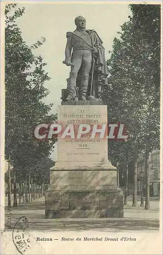 Ansichtskarte AK Reims Statue du Marechal Drouet d'Erlon