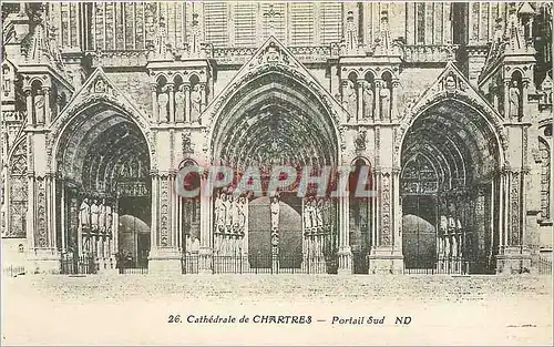 Ansichtskarte AK Cathedrale de Chartres Portail Sud