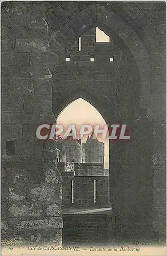 Cartes postales Cite de Carcassonne Descente de la Barbacane