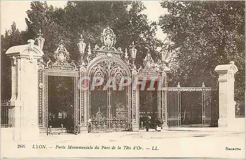 Cartes postales Lyon Porte Monumentale du Parc de la Tete d'Or