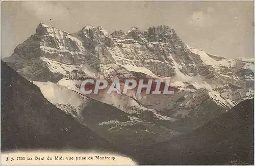 Cartes postales La Dent du Midi vue prise de Montreux