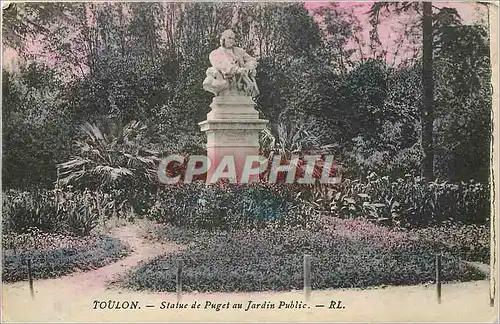 Cartes postales Toulon Statue de Puguet au Jardin Public
