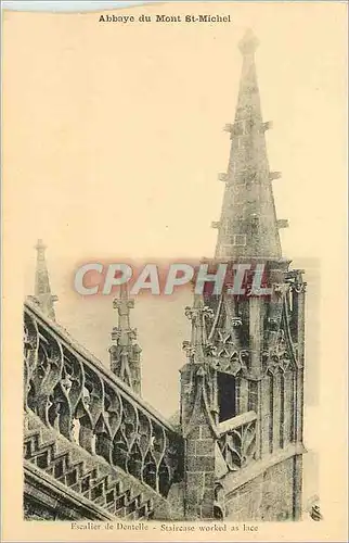Cartes postales Abbaye du Mont St Michel Escalier de Dentelle