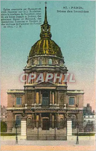 Cartes postales Paris Dome des Invalides