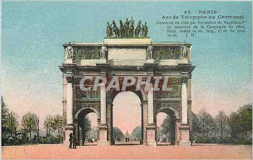 Cartes postales Paris Arc de Triomphe du Carrousel