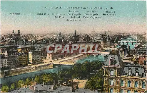 Cartes postales Paris Panorama des 10 Ponts