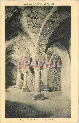 Cartes postales Abbaye du Mont St Michel Crypte de l'Aquilon