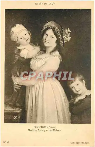 Cartes postales Musee de Lyon Prud'Hon Pierre Madame Antony et ses Enfants