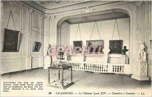 Ansichtskarte AK Chambord Le Chateau Louis XIV Chambre a Coucher