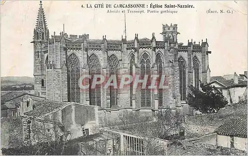 Ansichtskarte AK La Cite de Carcassonne Eglise Saint Nazaire