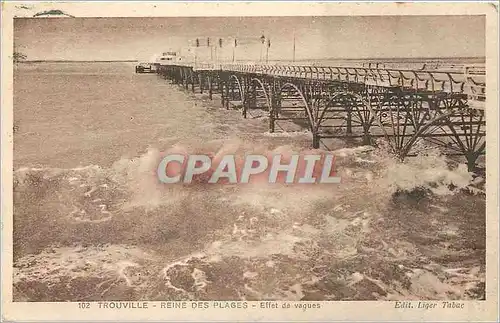 Ansichtskarte AK Trouville Reine des Plages Effet de vagues