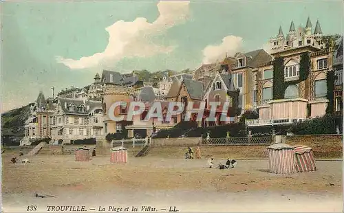 Cartes postales Trouville La Plage et les Villas