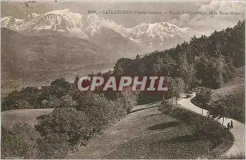 Cartes postales Sallanches Haute Savoie Route du Combloux et le Mont Blanc