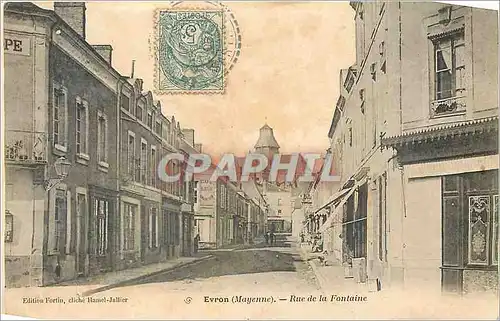 Ansichtskarte AK Evron Mayenne Rue de la Fontaine