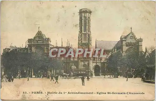 Cartes postales Paris Mairie du 1er Arrondissement Eglise St Germain l'Auxerrois