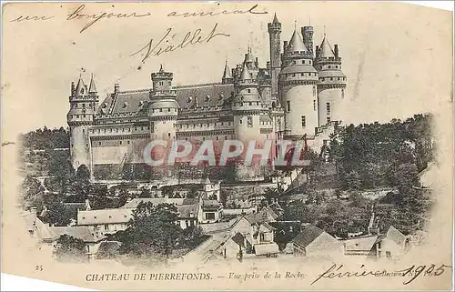 Cartes postales Chateau de Pierrefond Vue prise de Roches