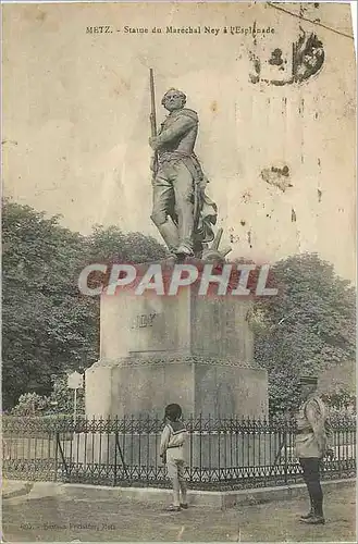 Cartes postales Metz Statue du Marechal Ney a l'Esplanade