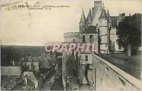 Cartes postales Amboise L et L Le Chateau grosse tour cote Ouest