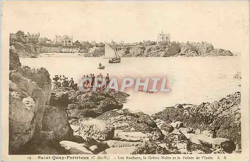 Ansichtskarte AK Saint Quay Portrieux C du N Les Rochers la Greve Noire et la Pointe de l'Isnin