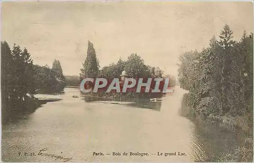 Cartes postales Paris Bois de Boulogne Le grand Lac