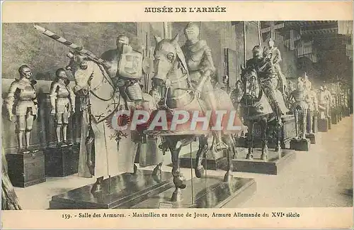 Cartes postales Musee de l'Armee Salle des Armures Maximilien en tenue de joute Armure allemande