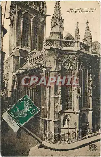 Ansichtskarte AK Caen Abside de l'Eglise St Sauveur