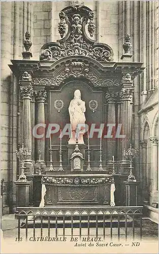 Ansichtskarte AK Cathedrale de Meaux Autel du Sacre Coeur