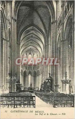 Cartes postales Cathedrale de Meaux La Nef et le Choeur