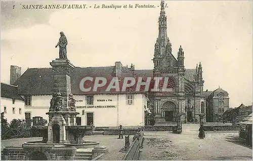Cartes postales Sainte Anne d'Auray La Basilique et la Fontaine