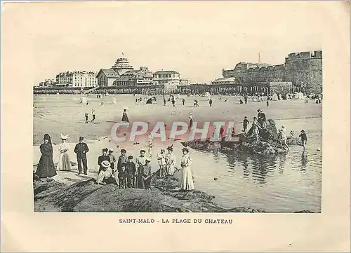 Cartes postales Saint Malo La Plage du Chateau