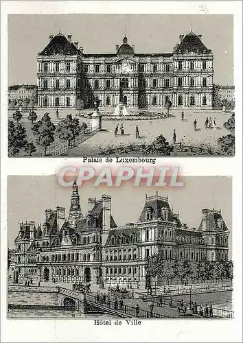 Cartes postales Palais de Luxembourg Hotel de Ville