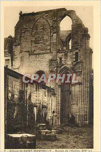 Ansichtskarte AK Abbaye de Saint Wandrille Ruines de l'Eglise