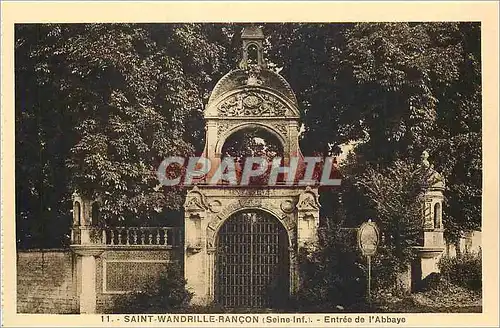 Ansichtskarte AK Saint Wandrille Rancon Entree de l'Abbaye