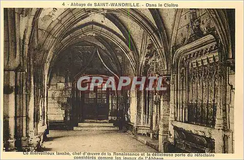 Ansichtskarte AK Abbaye de Saint Wandrille Dans le Cloitre