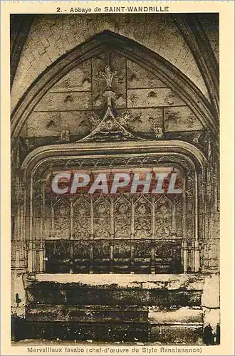 Cartes postales Abbaye de Saint Wandrille Merveilleux lavabo