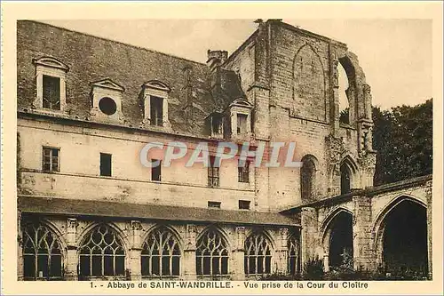 Cartes postales Abbaye de Saint Wandrille Vue prise de la Cour du Cloitre