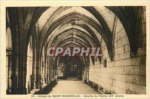 Cartes postales Abbaye de Saint Wandrille Galerie du Cloitre