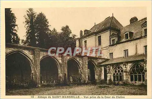 Ansichtskarte AK Abbaye de Saint Wandrille Vue prise de la Cour du Cloitre