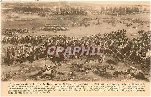 Cartes postales Panorama de la Bataille de Waterloo Chateau de Goumont