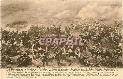 Ansichtskarte AK Panorama de la Bataille de Waterloo Batteries anglaises devant la brigade Colin Balkett