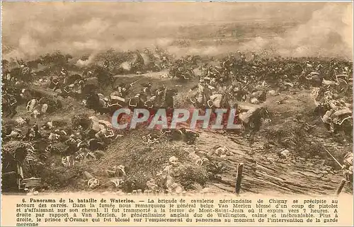 Cartes postales Panorama de la Bataille de Waterloo La brigade de cavalerie neerlandaise de Chigny