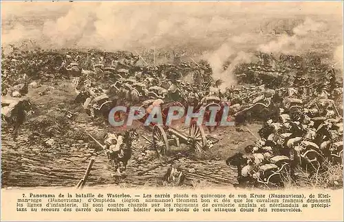 Cartes postales Panorama de la Bataille de Waterloo Les carres places en quinconce de von Kruze