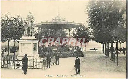 Ansichtskarte AK Pau Place Royale Statue Henri IV
