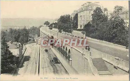 Cartes postales Pau  Le Boulevard des Pyrenees