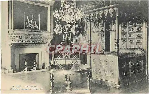 Ansichtskarte AK Pau  Le Chateau Chambre ou est ne Henri IV