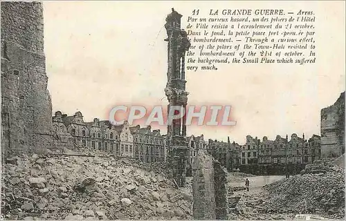 Cartes postales La Grande Guerre Arras Par un curieux hasard