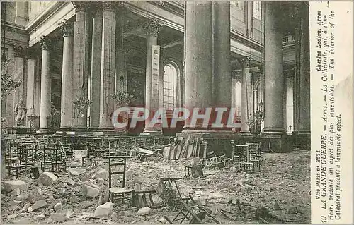 Cartes postales La Grande Guerre Arras La Cathedrale
