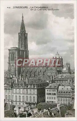 Cartes postales Strasbourg La Cathedrale et le Chateau de Rohan